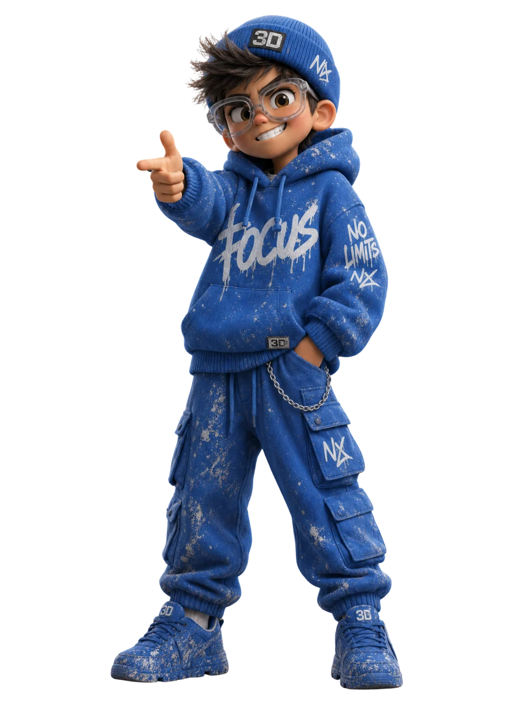 Sběratelská 3D figurka TOONHUB — modrá edice